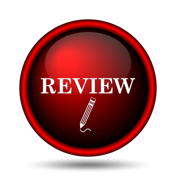 Review Icon Internet Button White Background — Stock Photo, Image