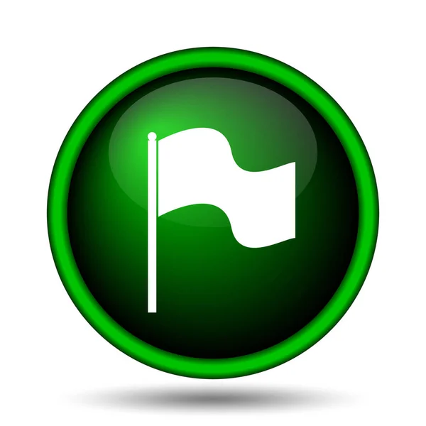 Значок Флага Кнопка Интернет Белом Фоне — стоковое фото