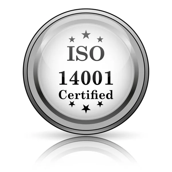 Iso14001 Ikonen Internet Knappen Vit Bakgrund — Stockfoto