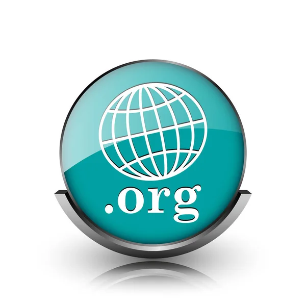 Org Symbol Metallische Internet Taste Auf Weißem Hintergrund — Stockfoto