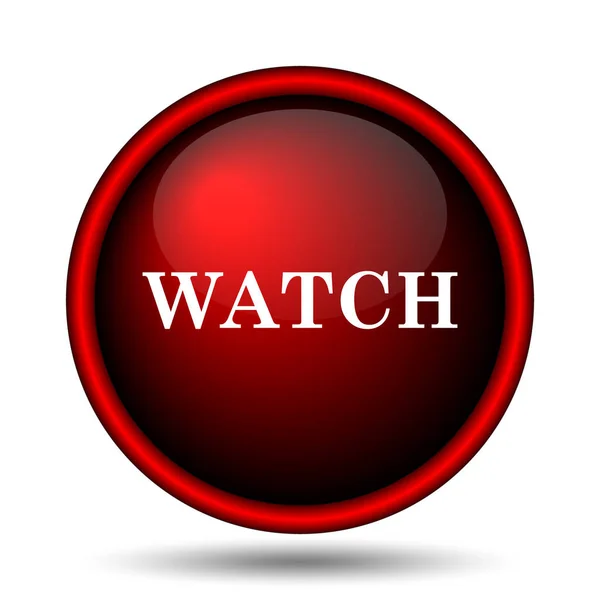 Ikonę Zegarka Przycisk Internet Białym Tle — Zdjęcie stockowe