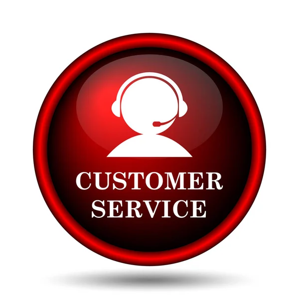 Customer Service Icon Internet Button White Background — Stock Photo, Image