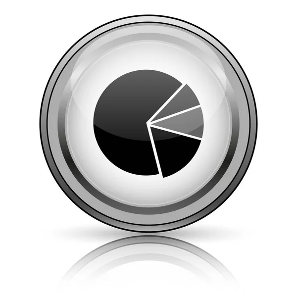 Chart Pie Icon Internet Button White Background — Stock Photo, Image