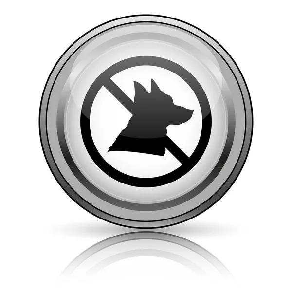 Icono de perros prohibidos — Foto de Stock