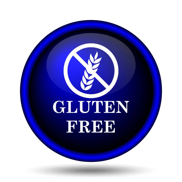 Gluten Free Icon Internet Button White Background — Stock Photo, Image