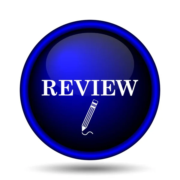 Review Icon Internet Button White Background — Stock Photo, Image