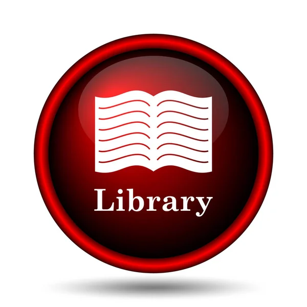 Icono Biblioteca Botón Internet Sobre Fondo Blanco —  Fotos de Stock
