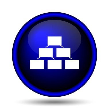 Kuruluş şeması simgesi. Beyaz arka plan üzerinde Internet düğmesi