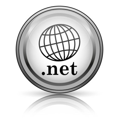 .NET simgesi. Beyaz arka plan üzerinde Internet düğmesi