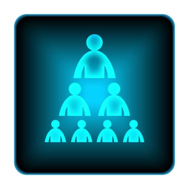 Kuruluş grafiği ile insanlar kutsal kişilerin resmi. Beyaz arka plan üzerinde Internet düğmesi