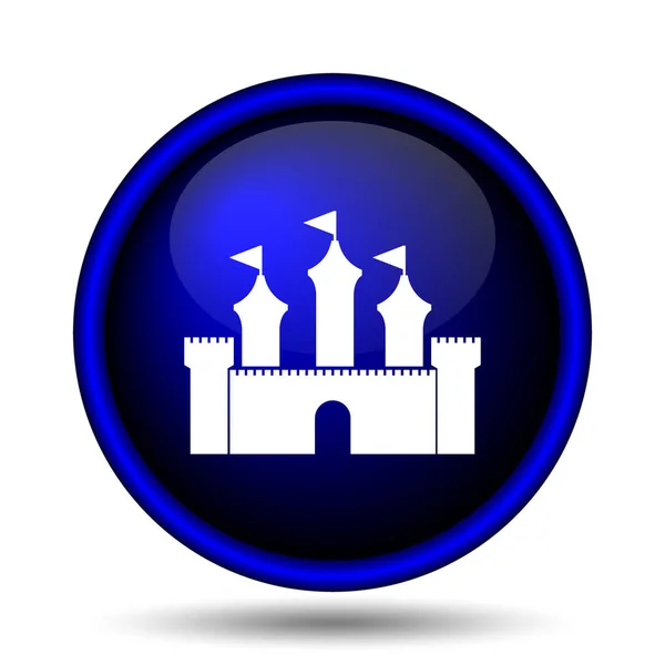 Castle Icon Internet Button White Background — Stock Photo, Image