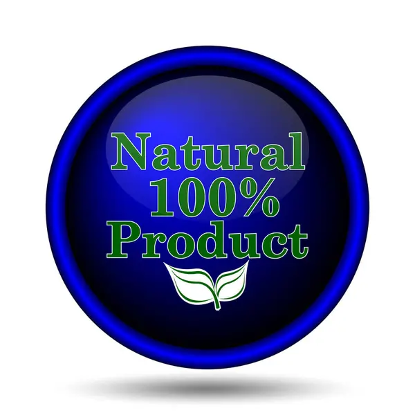 100 Percent Natural Product Icon Internet Button White Background — Stock Photo, Image