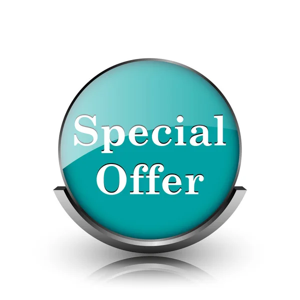 Special Offer Icon Metallic Internet Button White Background — Stock Photo, Image