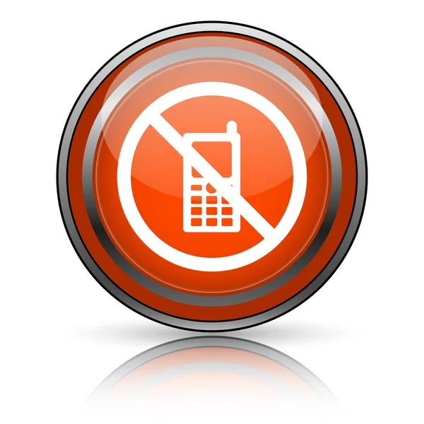 Ícone de telefone celular restrito — Fotografia de Stock