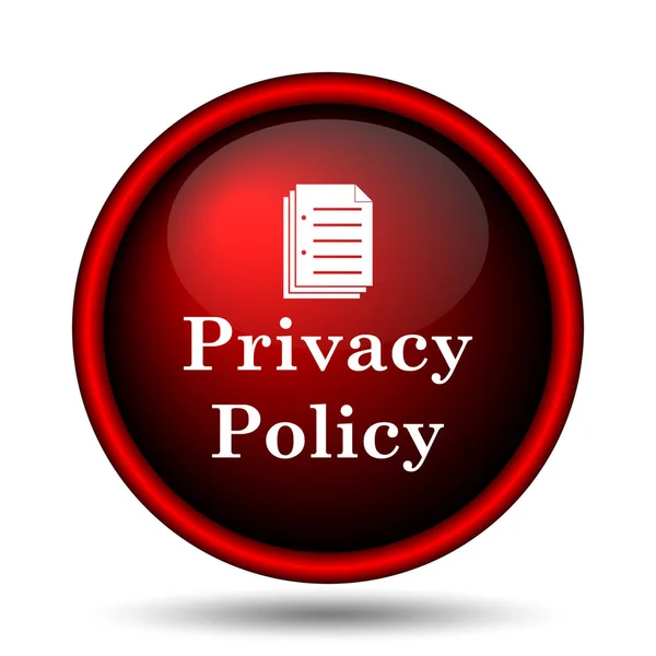 プライバシー ポリシー アイコン 白い背景の上のインター ネット ボタン — ストック写真