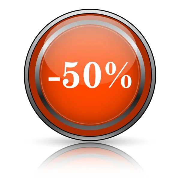 50 procent korting pictogram — Stockfoto