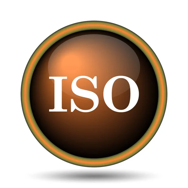 Icona Iso Pulsante Internet Sfondo Bianco — Foto Stock