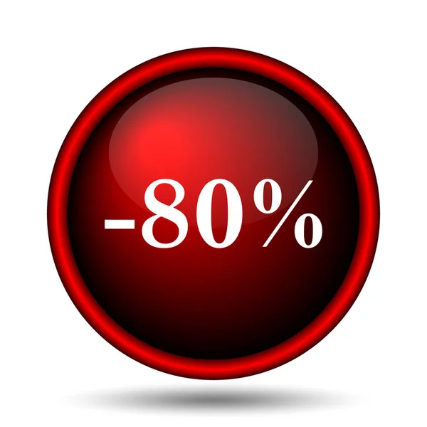 80 procent zniżki ikona — Zdjęcie stockowe