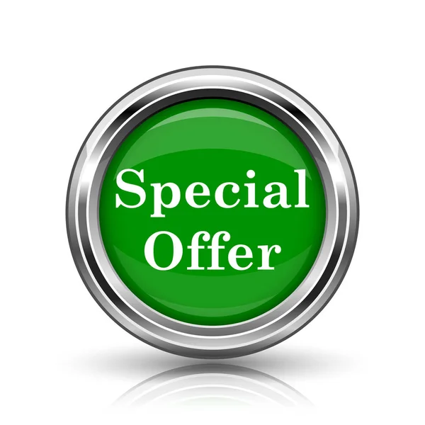 Special Offer Icon Metallic Internet Button White Background — Stock Photo, Image