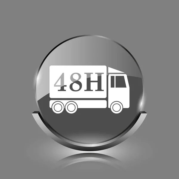 48u Levering vrachtwagen pictogram — Stockfoto