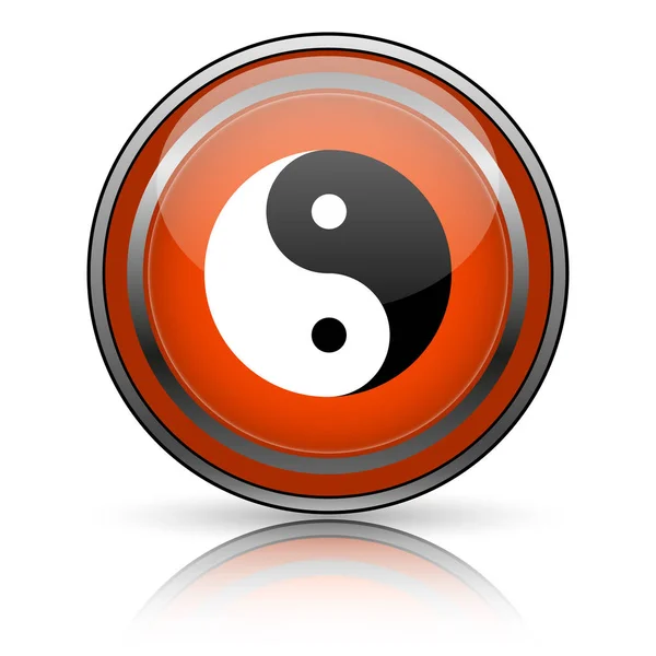 Ying yang ícone — Fotografia de Stock