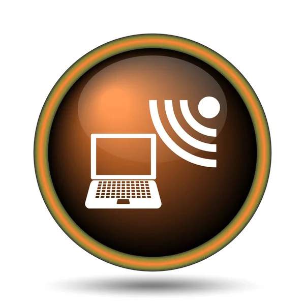 Wireless laptop icon — Stock Photo, Image