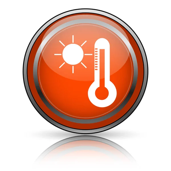 Icona sole e termometro — Foto Stock