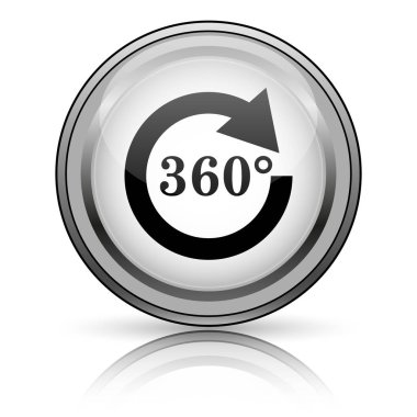 Yeniden yükle 360 simgesi. Beyaz arka plan üzerinde Internet düğmesi