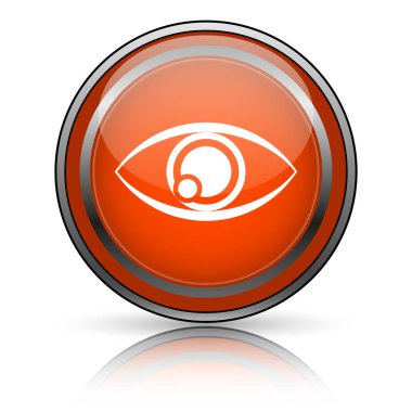 Beyaz arka plan üzerinde parlak parlak turuncu simge.