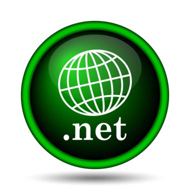 .NET simgesi. Beyaz arka plan üzerinde Internet düğmesi