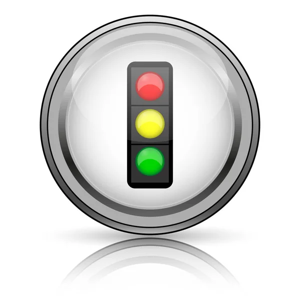 红绿灯图标 白色背景上的互联网按钮 — 图库照片