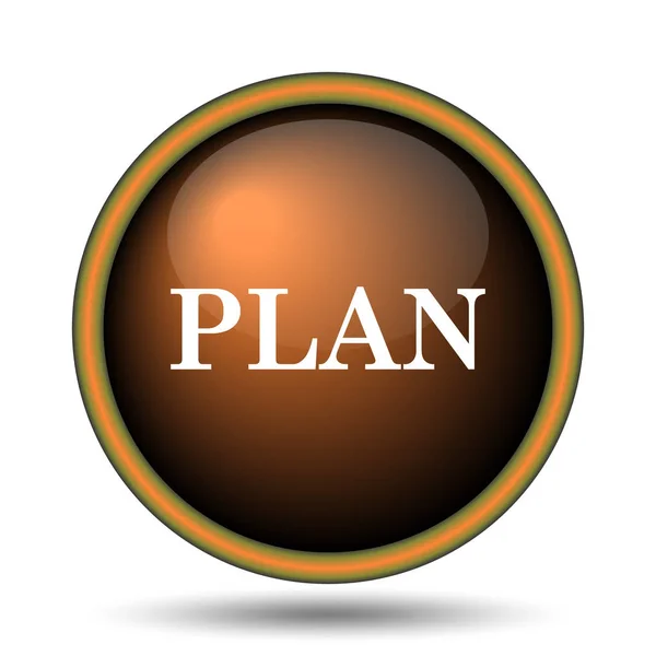 Plan Icon Internet Button White Background — Stock Photo, Image