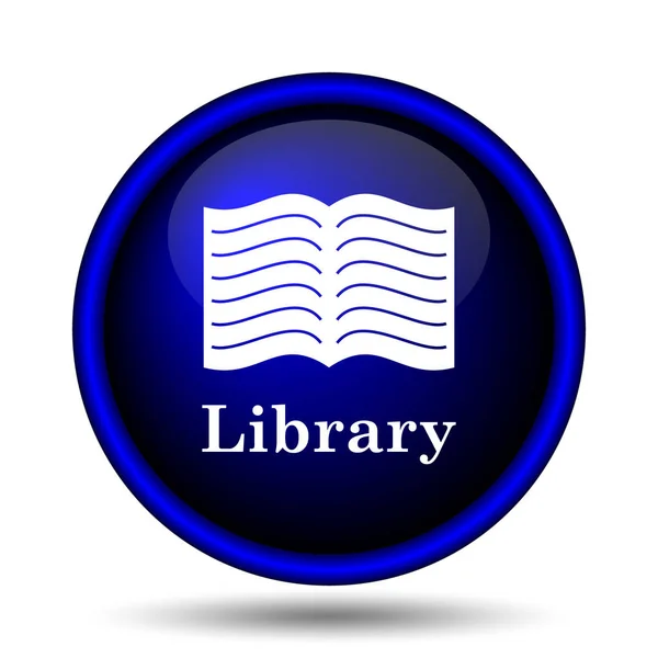 Library Icon Internet Button White Background — Stock Photo, Image