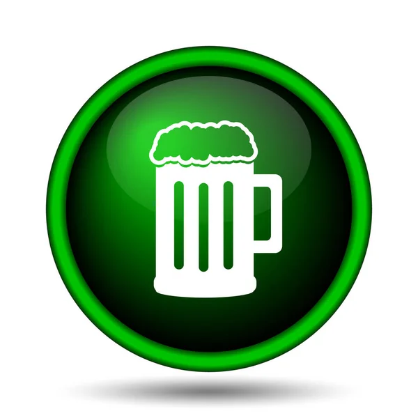 Beer Icon Internet Button White Background — Stock Photo, Image