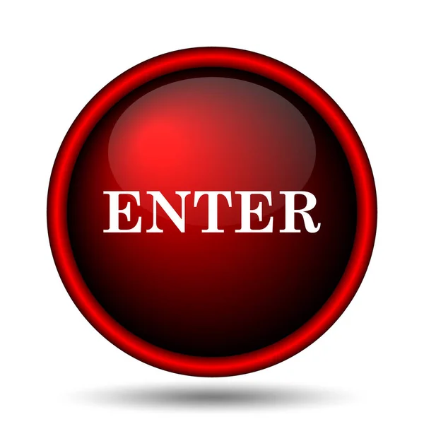 Enter Icon Internet Button White Background — Stock Photo, Image