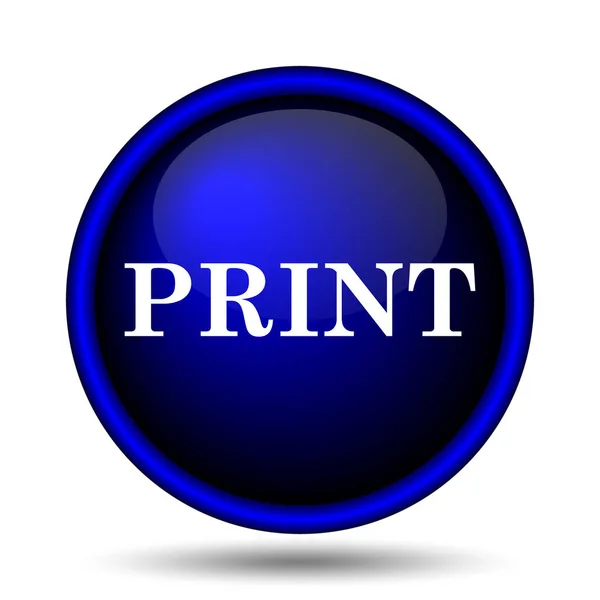 Print Icon Internet Button White Background — Stock Photo, Image