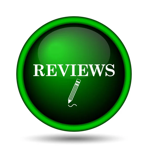 Reviews Icon Internet Button White Background — Stock Photo, Image