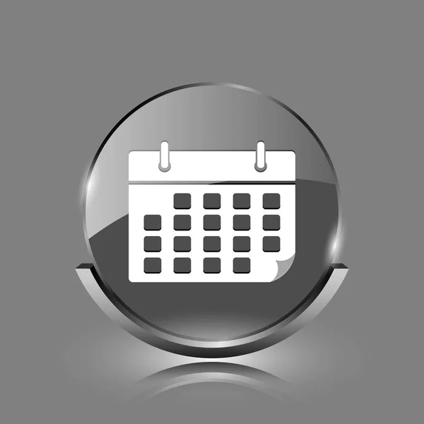 カレンダーのアイコン 灰色の背景に光沢のある光沢のあるインター ネット ボタン — ストック写真