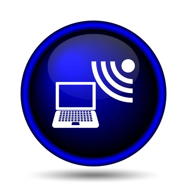 Wireless laptop icon — Stock Photo, Image