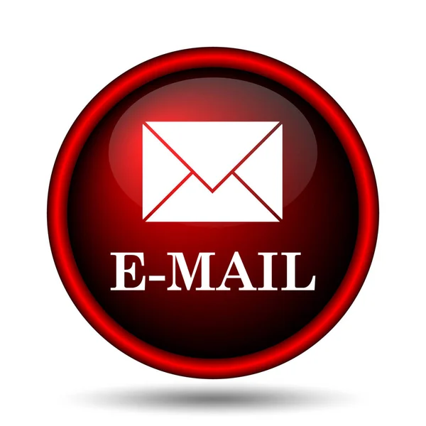 Icona Mail Pulsante Internet Sfondo Bianco — Foto Stock