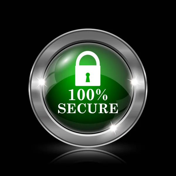 100% bezpieczne ikona — Zdjęcie stockowe