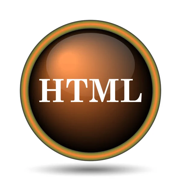 Html Ikonen Internet Knappen Vit Bakgrund — Stockfoto