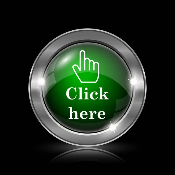 Click here icon — Stock Photo, Image