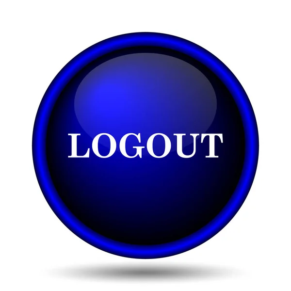 Logout Pictogram Internet Knop Witte Achtergrond — Stockfoto