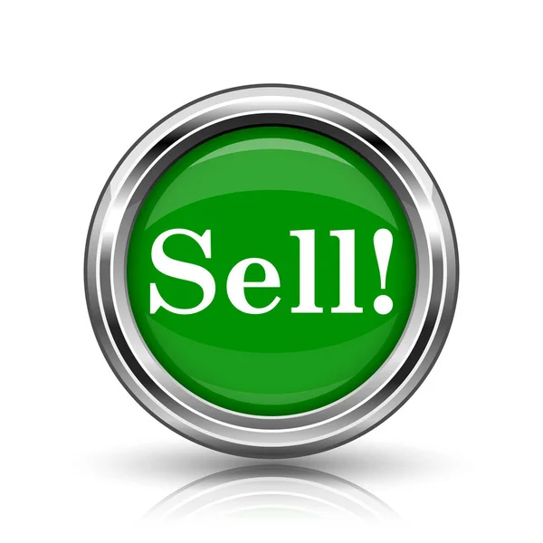 Sell Icon Metallic Internet Button White Background — Stock Photo, Image