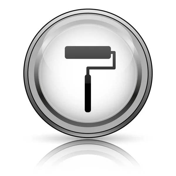 ローラーのアイコン 白い背景の上のインター ネット ボタン — ストック写真