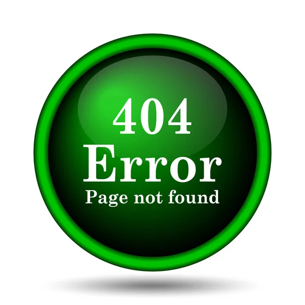 Ícone Erro 404 Botão Internet Fundo Branco — Fotografia de Stock