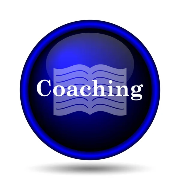 Coaching Pictogram Internet Knop Witte Achtergrond — Stockfoto