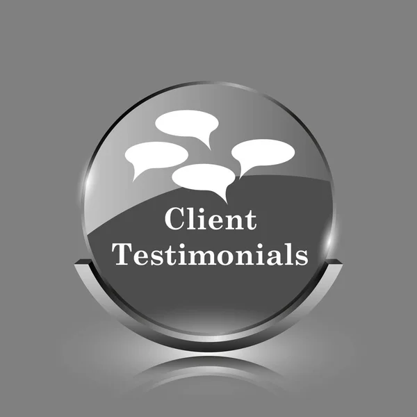 Testimonios de clientes icono — Foto de Stock