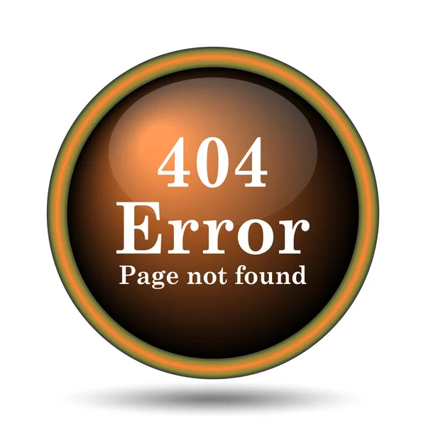 Ikona Błąd 404 Przycisk Internet Białym Tle — Zdjęcie stockowe